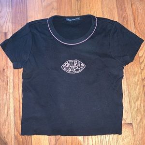 Brandy Melville cropped black T-shirt